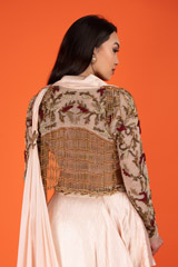 Embroidered Jacket Style Blouse Skirt SetDSC02836