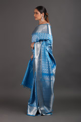 Blue Silk Zari SareeIMG_9481