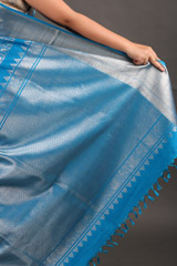 Blue Silk Zari SareeIMG_9488
