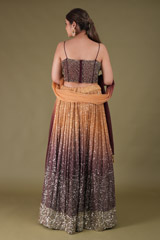 Brown Ombre Corset LehengaDSC04337