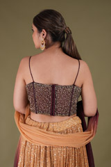 Brown Ombre Corset LehengaDSC04338