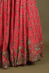 Coral Mysore Silk LehengaDSC03636