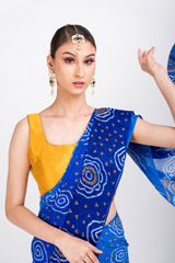 Blue Raidana Bandhej Saree_DSC6315-Edit
