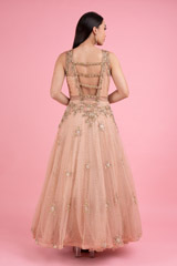 Nude Peach Flared GownDSC02903