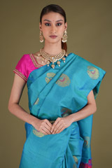 Blue Zari Silk SareeDSC03807