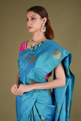 Blue Zari Silk SareeDSC03808