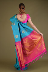 Blue Zari Silk SareeDSC03814