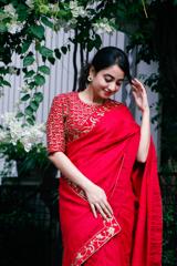 Red Border Saree1