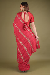 Red Zari Work SareeDSC03891