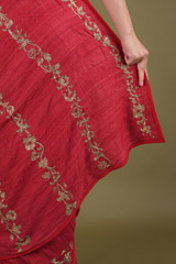 Red Zari Work SareeDSC03893