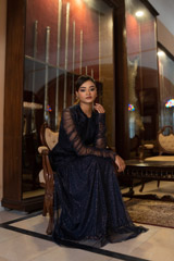 Split Neck Pleated GownDSC07875