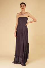 Purple Embellished Pleated GownDSC07210