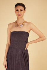 Purple Embellished Pleated GownDSC07211