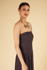 Purple Embellished Pleated GownDSC07212