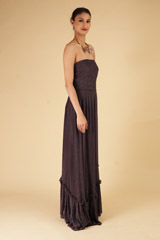 Purple Embellished Pleated GownDSC07213