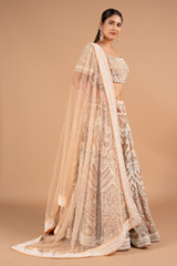 Peach Embroidered LehengaDSC02247