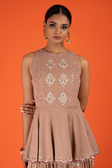 Ambi Print Peplum Top And SkirtDSC03094