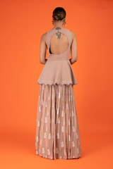 Ambi Print Peplum Top And SkirtDSC03102