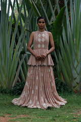 Ambi Print Peplum Top And SkirtIMG_1195