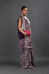 Purple Cheena Cheeni Embroidery SareeIMG_5711