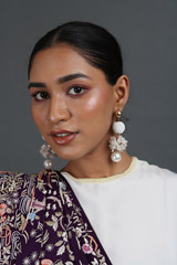 Purple Cheena Cheeni Embroidery SareeIMG_5723