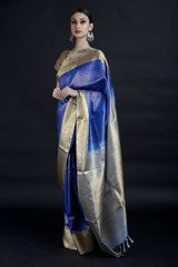 Navy Blue Silk Saree_MG_9339