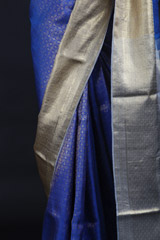 Navy Blue Silk Saree_MG_9341