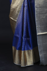 Navy Blue Silk Saree_MG_9342
