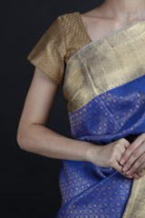 Navy Blue Silk Saree_MG_9343