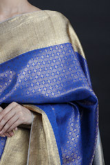 Navy Blue Silk Saree_MG_9344