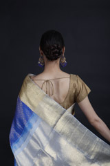 Navy Blue Silk Saree_MG_9355