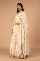 Cream Kalidar Cape GownDSC00005
