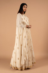Cream Kalidar Cape GownDSC00006