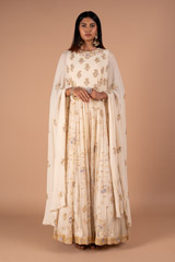 Cream Kalidar Cape GownDSC09997