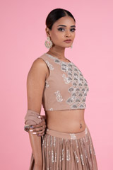 Beige Ambi Paisley Lehenga SetDSC02944