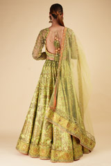 Green Silk Chanderi Lehenga SetDSC00204