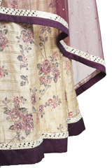 Cream Floral Embroidered Lehenga Set9