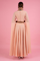 Peach Sequins Top Bottom SetDSC03001