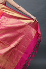 Orange And Pink Silk SareeIMG_6385