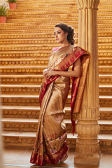 Golden Silk Saree1