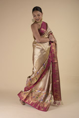 Golden Silk Saree_DTR0172