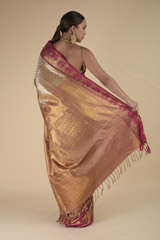 Golden Silk Saree_DTR0174