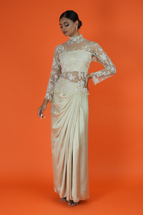 Satin Skirt Set