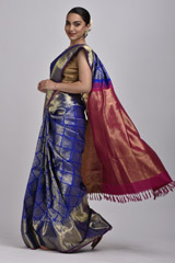 Royal Blue Silk Saree