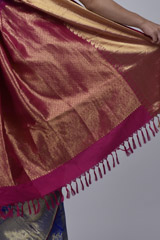 Royal Blue Silk Saree_DSC4459