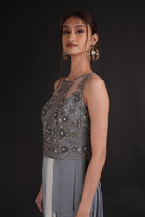 Grey Drape DressDSC07861