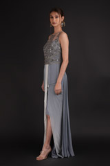 Grey Drape DressDSC07862