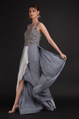 Grey Drape Dress