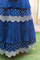 Navy Blue Tiered Skirt And A Crop Top_DSC6137-Edit