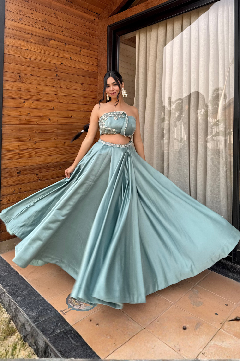 Madrid Tube Blouse with Skirt2